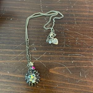 Betsey Johnson Lion Necklace Art Deco Gold Chain